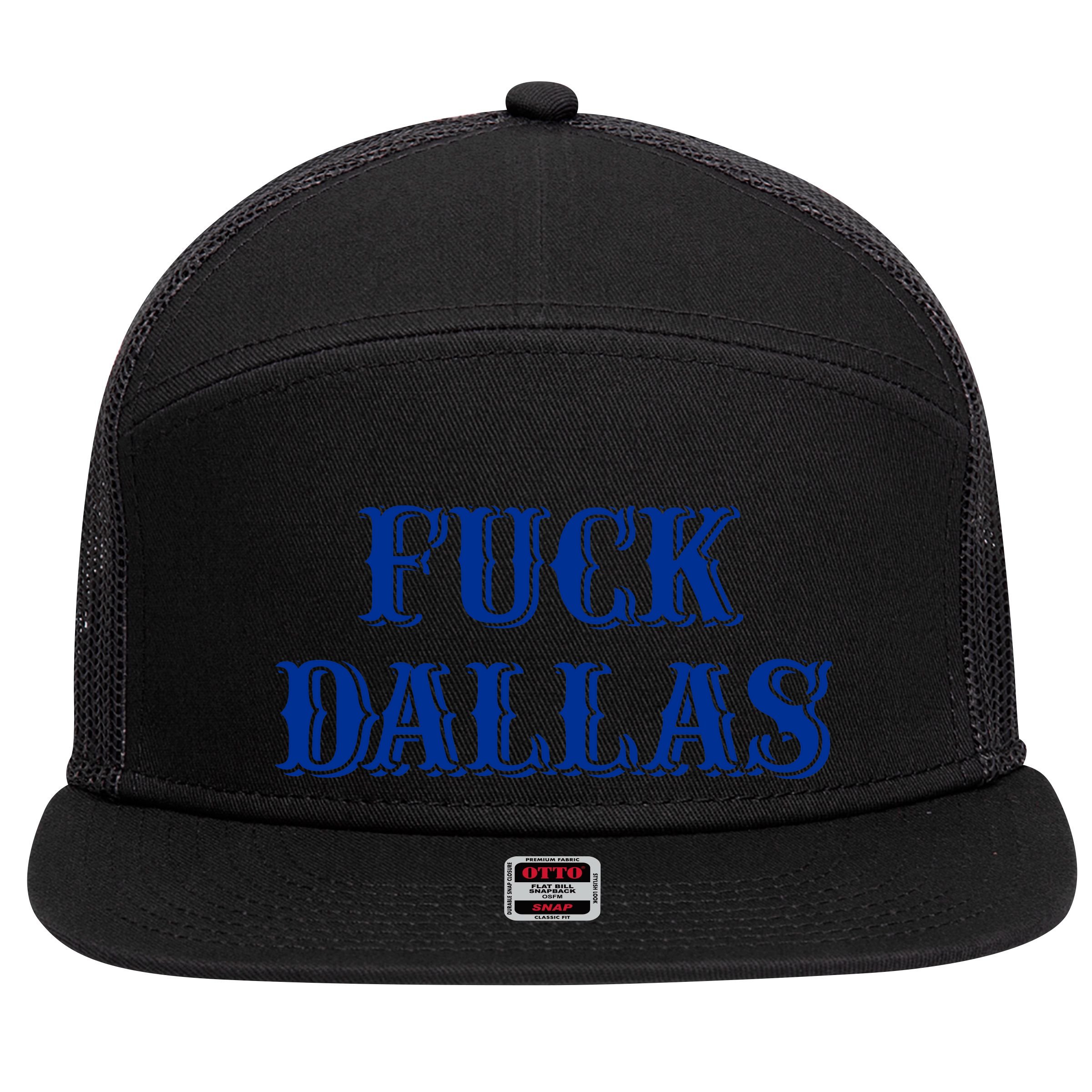 Fuck Dallas Western Style 7 Panel Mesh Trucker Snapback Hat