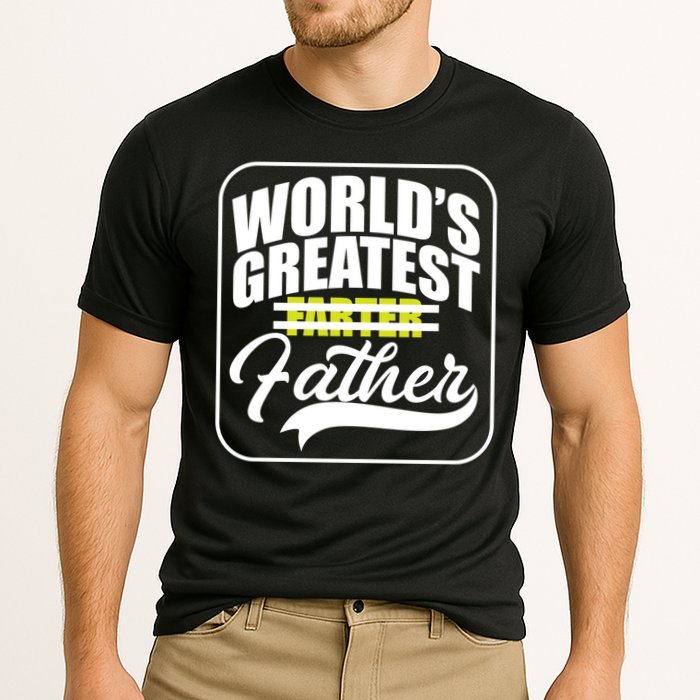 Funny Dad Worlds Greatest Farter Father Gift Cooling Performance Crew T-Shirt