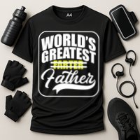 Funny Dad Worlds Greatest Farter Father Gift Cooling Performance Crew T-Shirt