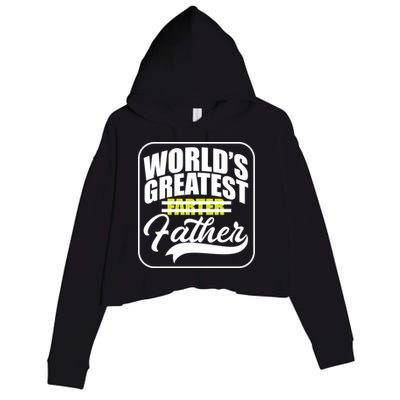 Funny Dad Worlds Greatest Farter Father Gift Crop Fleece Hoodie