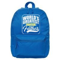 Funny Dad Worlds Greatest Farter Father Gift 16 in Basic Backpack