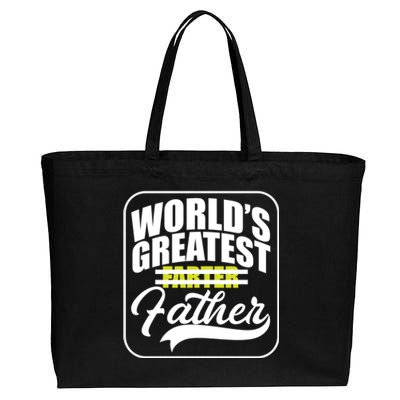 Funny Dad Worlds Greatest Farter Father Gift Cotton Canvas Jumbo Tote