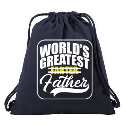 Funny Dad Worlds Greatest Farter Father Gift Drawstring Bag