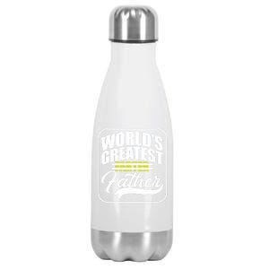 Funny Dad Worlds Greatest Farter Father Gift Stainless Steel Insulated Water Bottle