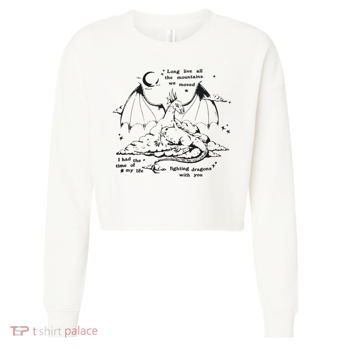 Fighting Dragons With You Speak Now TV Cropped Pullover Crew