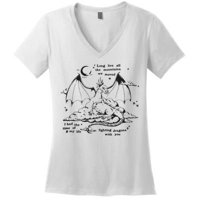 Fighting Dragons With You Speak Now TV Women's V-Neck T-Shirt