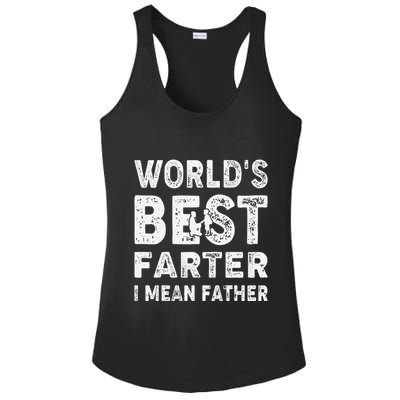 Fathers Day Worlds Best Farter I Mean Father Ladies PosiCharge Competitor Racerback Tank