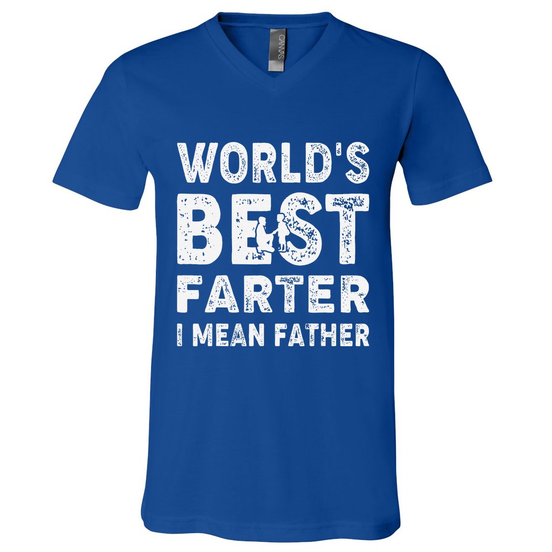 Fathers Day Worlds Best Farter I Mean Father V-Neck T-Shirt
