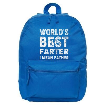 Fathers Day Worlds Best Farter I Mean Father 16 in Basic Backpack