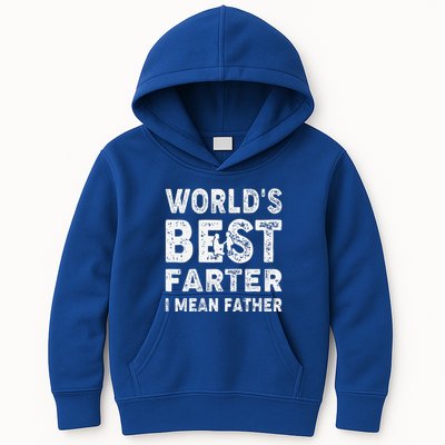 Fathers Day Worlds Best Farter I Mean Father Kids Hoodie