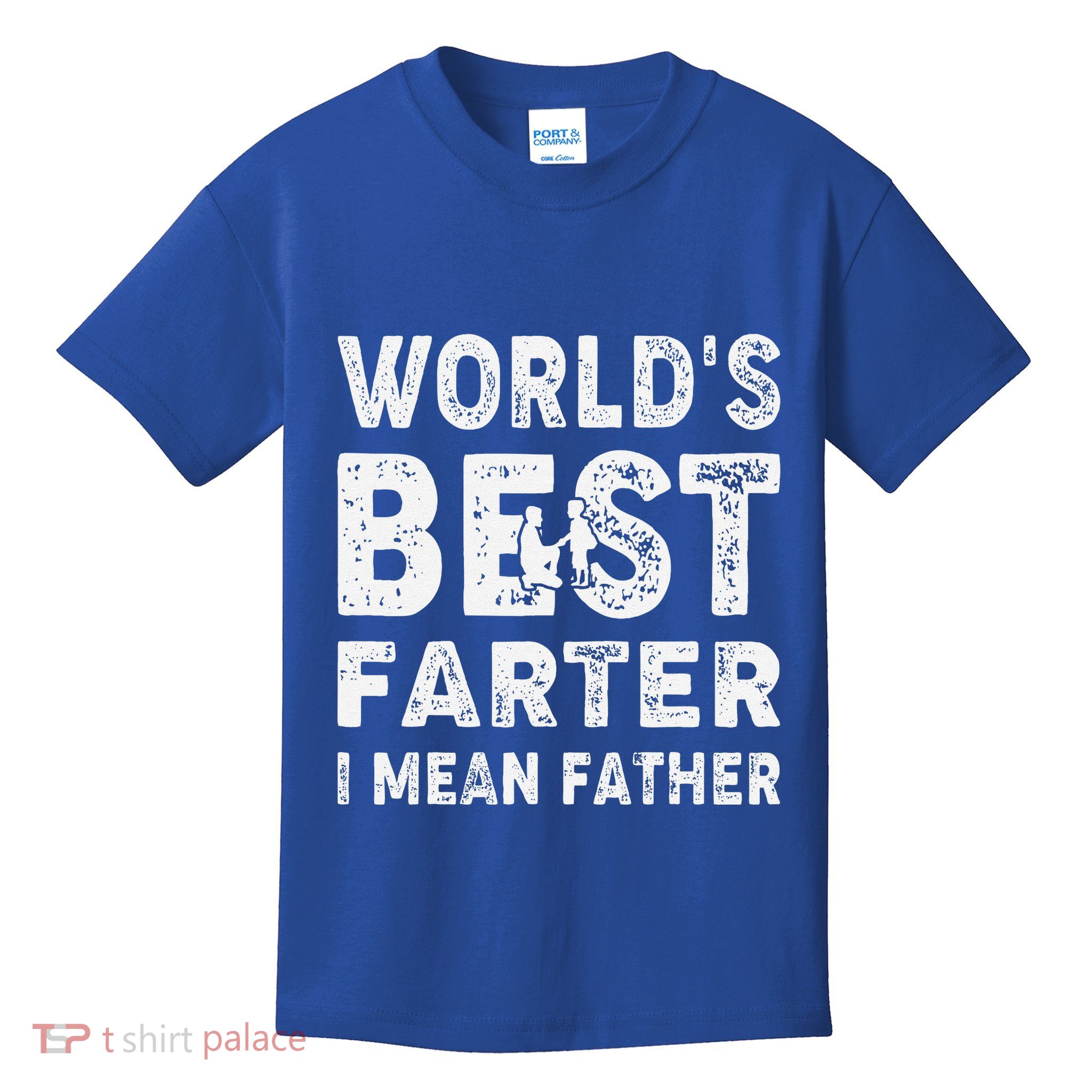 Fathers Day Worlds Best Farter I Mean Father Kids T-Shirt