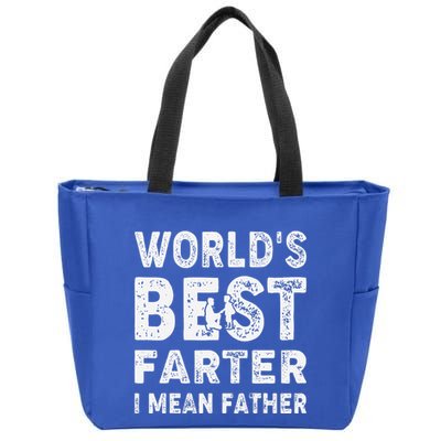 Fathers Day Worlds Best Farter I Mean Father Zip Tote Bag