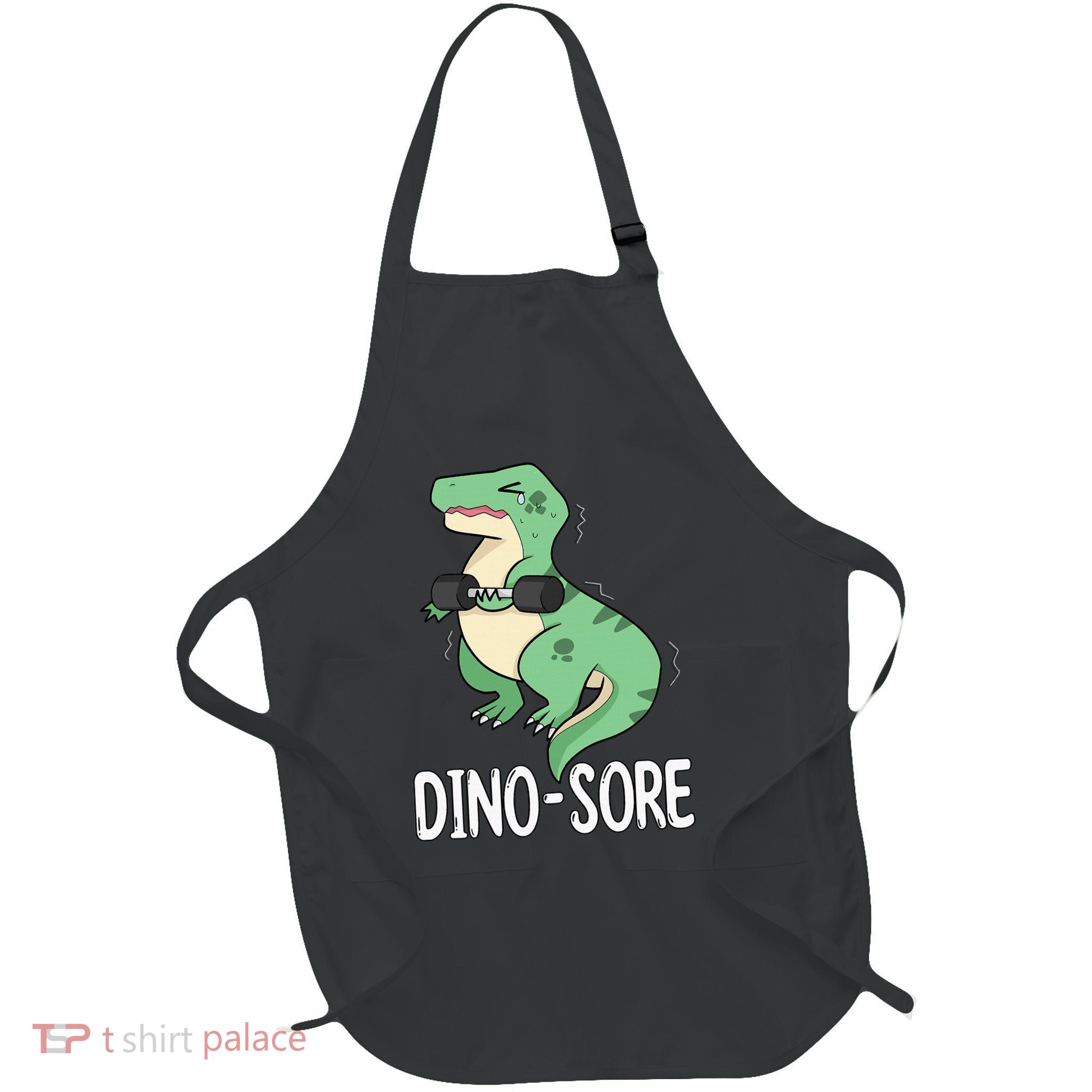 Funny Dinosaur Workout  Dino Sore Apron