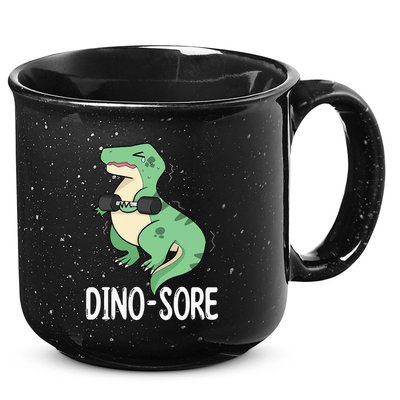 Funny Dinosaur Workout  Dino Sore 15oz Campfire Ceramic Mug