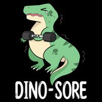 Funny Dinosaur Workout  Dino Sore Drawstring Bag