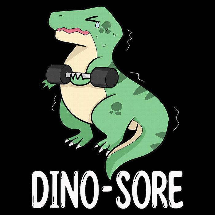 Funny Dinosaur Workout  Dino Sore Drawstring Bag