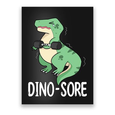 Funny Dinosaur Workout  Dino Sore Poster
