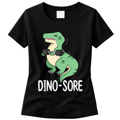Funny Dinosaur Workout  Dino Sore Womens T-Shirt
