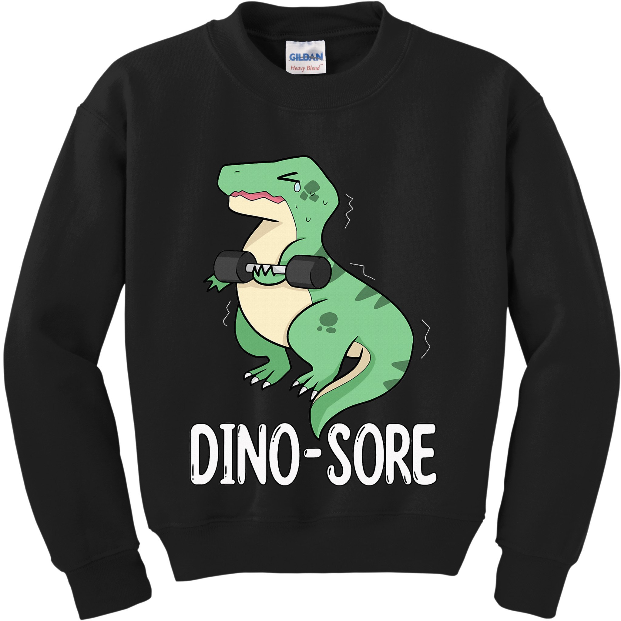 Funny Dinosaur Workout  Dino Sore Kids Sweatshirt