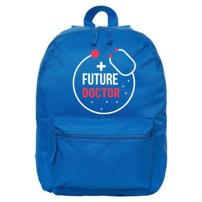 Future Doctor With A Stethoscope Medic Studying Medicine Funny Gift 16 in Basic Backpack