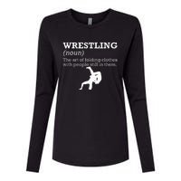 Funny Definition Wrestling Wrestler Womens Cotton Relaxed Long Sleeve T-Shirt