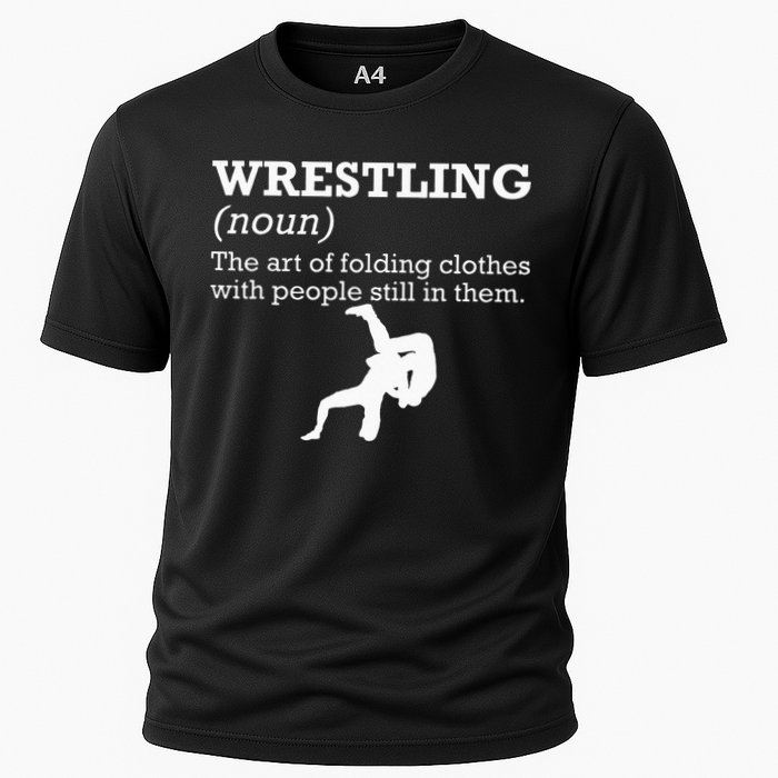 Funny Definition Wrestling Wrestler Cooling Performance Crew T-Shirt