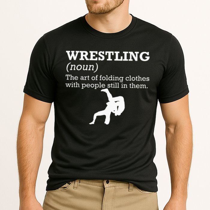 Funny Definition Wrestling Wrestler Cooling Performance Crew T-Shirt