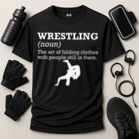 Funny Definition Wrestling Wrestler Cooling Performance Crew T-Shirt