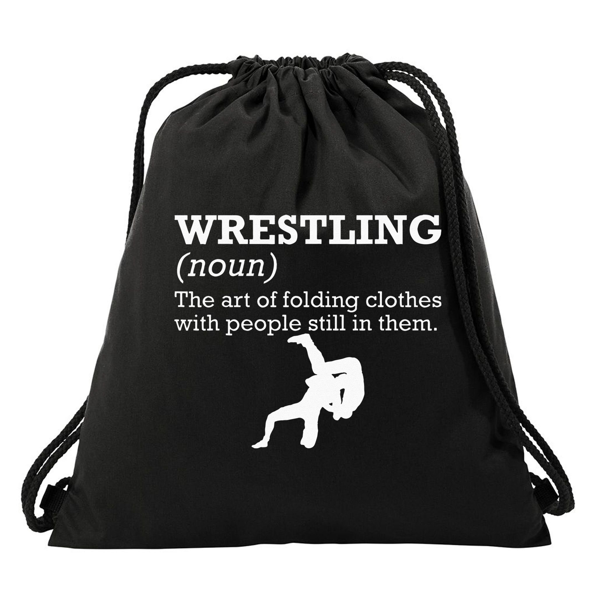 Funny Definition Wrestling Wrestler Drawstring Bag