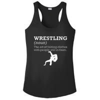 Funny Definition Wrestling Wrestler Ladies PosiCharge Competitor Racerback Tank