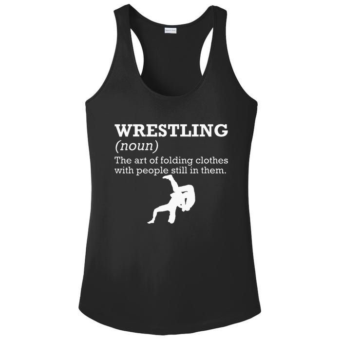 Funny Definition Wrestling Wrestler Ladies PosiCharge Competitor Racerback Tank