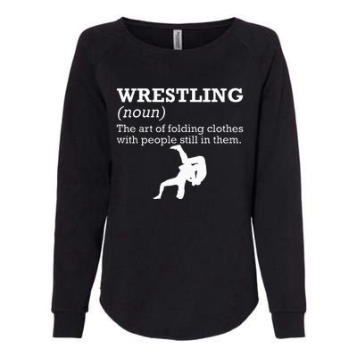 Funny Definition Wrestling Wrestler Womens California Wash Sweatshirt