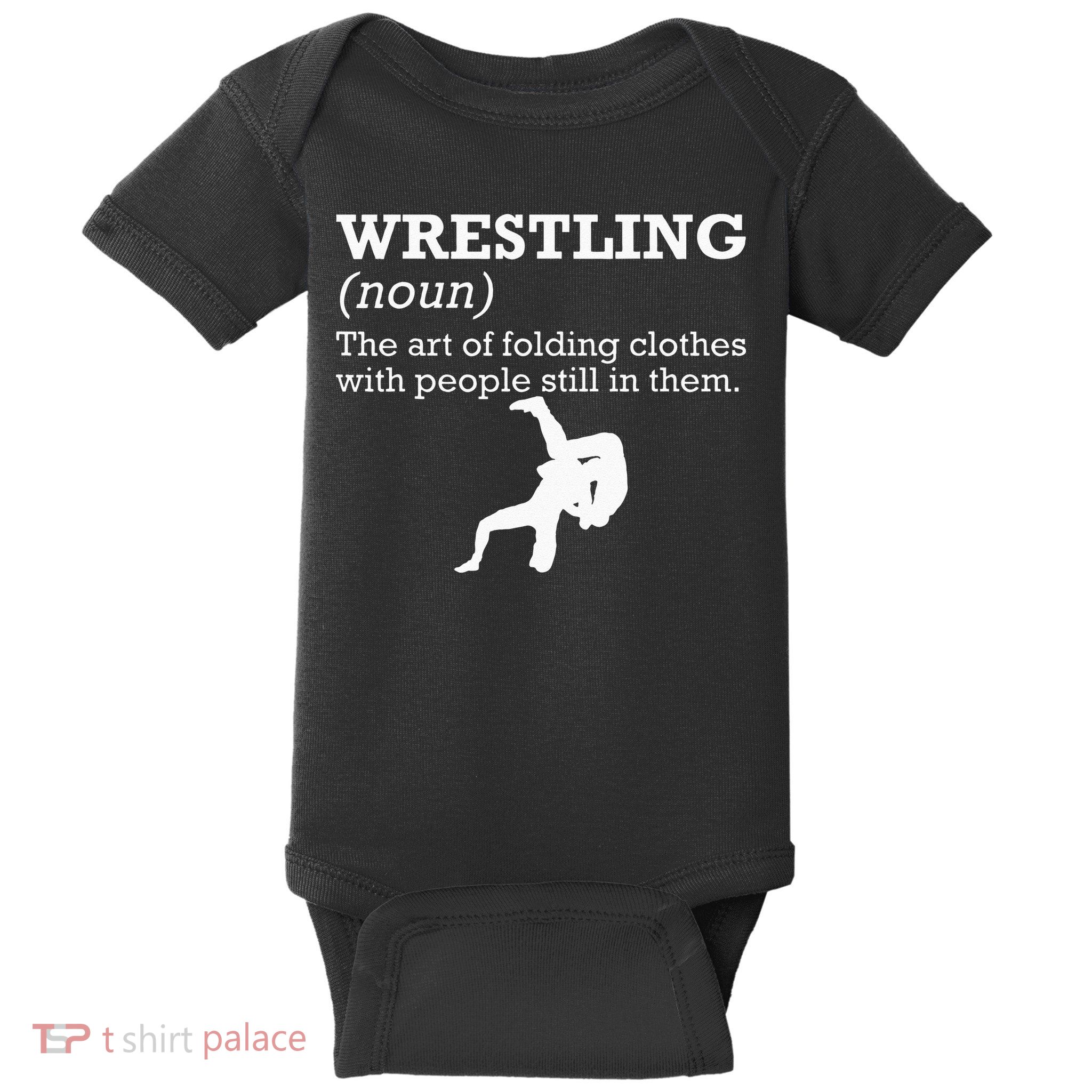 Funny Definition Wrestling Wrestler Baby Bodysuit