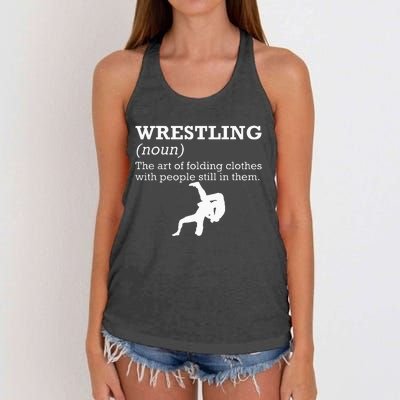 Funny Definition Wrestling Wrestler Women's Knotted Racerback Tank