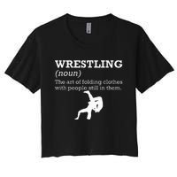 Funny Definition Wrestling Wrestler Women's Crop Top Tee