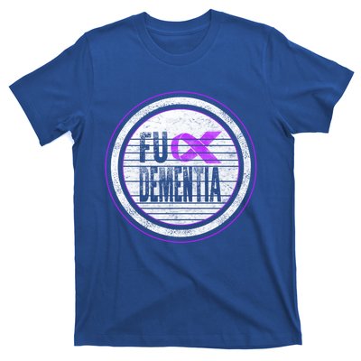 Fuck Detia Warrior Support Alzheimer's Awareness Ribbon Gift T-Shirt