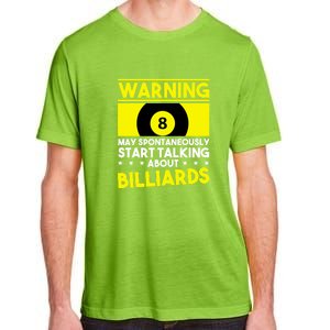 Father's Day Warning May Spontaneously Talking Billiards Gift For Dad Adult ChromaSoft Performance T-Shirt