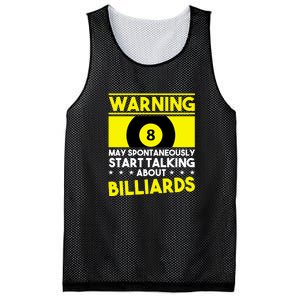 Father's Day Warning May Spontaneously Talking Billiards Gift For Dad Mesh Reversible Basketball Jersey Tank