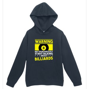 Father's Day Warning May Spontaneously Talking Billiards Gift For Dad Urban Pullover Hoodie