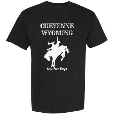 Frontier Days Western Rodeo Cheyenne Wyoming Bronc Garment-Dyed Heavyweight T-Shirt