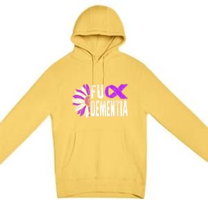 Fuck Detia Warrior Support Alzheimer's Awareness Ribbon Cute Gift Premium Pullover Hoodie