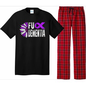 Fuck Detia Warrior Support Alzheimer's Awareness Ribbon Cute Gift Pajama Set