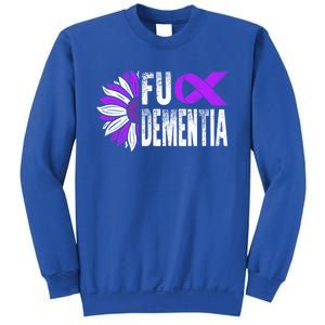 Fuck Detia Warrior Support Alzheimer's Awareness Ribbon Cute Gift Sweatshirt