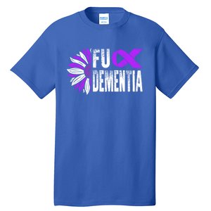 Fuck Detia Warrior Support Alzheimer's Awareness Ribbon Cute Gift Tall T-Shirt