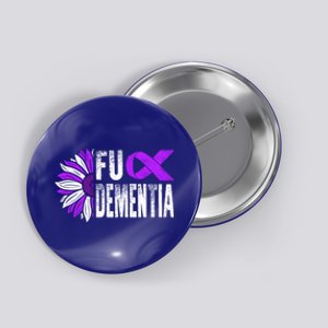 Fuck Detia Warrior Support Alzheimer's Awareness Ribbon Cute Gift Button