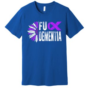 Fuck Detia Warrior Support Alzheimer's Awareness Ribbon Cute Gift Premium T-Shirt