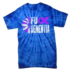 Fuck Detia Warrior Support Alzheimer's Awareness Ribbon Cute Gift Tie-Dye T-Shirt