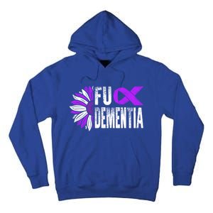 Fuck Detia Warrior Support Alzheimer's Awareness Ribbon Cute Gift Tall Hoodie