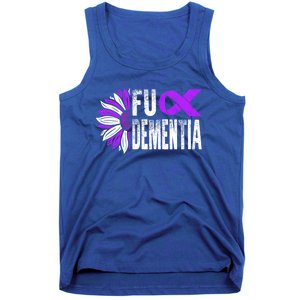 Fuck Detia Warrior Support Alzheimer's Awareness Ribbon Cute Gift Tank Top