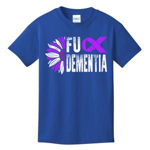 Fuck Detia Warrior Support Alzheimer's Awareness Ribbon Cute Gift Kids T-Shirt